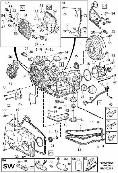 2006 Volvo Air Vent Valve. Gearbox, Automatic. Transmission, Automatic